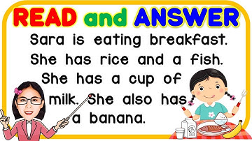 EASY  READING COMPREHENSION FOR KIDS | PRACTICE READING | ENGLISH READING LESSON |TEACHER AYA