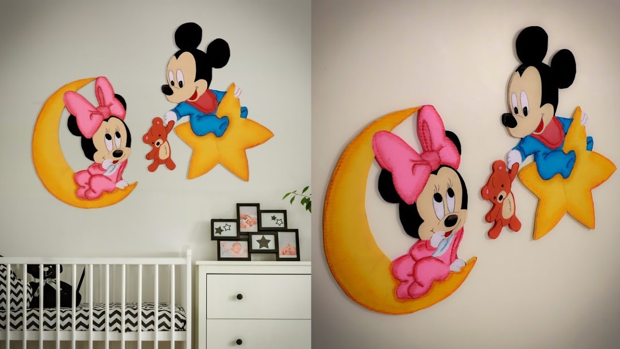 Parcel Whitney Committee Mickey Mouse Wall Decoration Ideas 😜😛🥰🤩😍 #shorts #mickeymouse  #paramsundari - YouTube