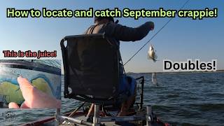 How to LOCATE and CATCH TONS of SEPTEMBER crappie! Massive schools are here!
