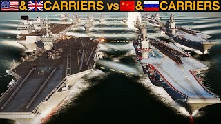 US/UK Carrier Group vs China/Russia Carrier Group (Naval Battle Vid 32) | DCS WORLD screenshot 4