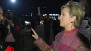 Raw Video: Clinton Arrives for Mideast Mission