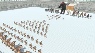 Can 200 Werewolves SURVIVE a Dinosaur &amp; Mutant Primate Attack? | Animal Revolt Battle Simulator