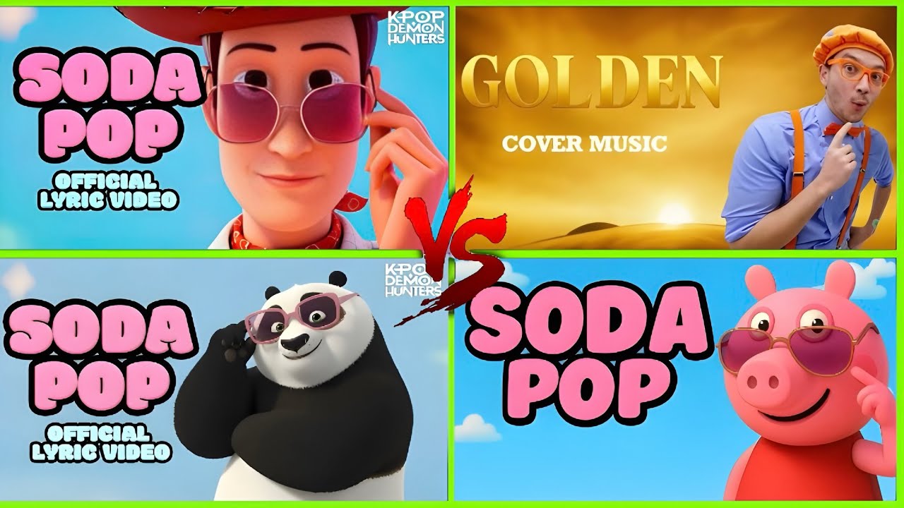 Toy Story x soda pop and peppa pig x soda pop and panda x soda pop and golden x soda pop 🥤