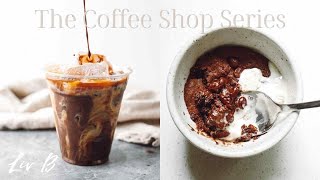Iced Nutella Latte & Air Fryer Brownie (vegan!) | the coffee shop series