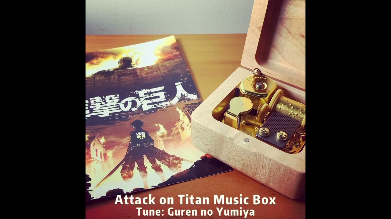 Shingeki no Kyojin Attack on Titan Ataque de los Titanes print music theme  Guren no Yumiya music box anime fans friends gift