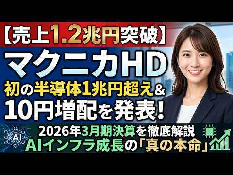【売上1.2兆円突破&配当金80円】マクニカHDが初の半導体1兆円超え＆10円増配を発表！2026年3月期決算を徹底解説。AIインフラ成長の「真の本命」として注目が集まる驚異の成長戦略と株主還元の全貌