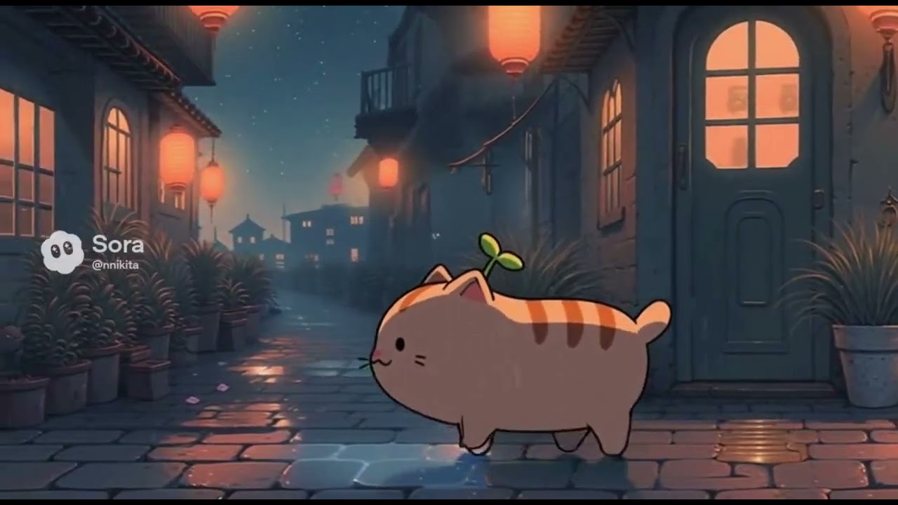 Gentle Night Walk 🌿 | Cozy Lofi Loop for Studying & Relaxing (30 Minutes)