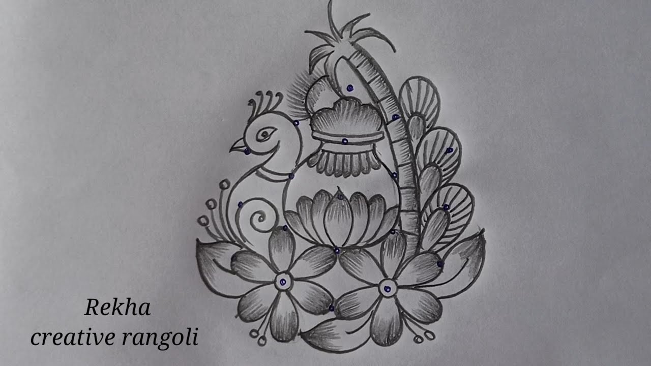 pongal pot rangoli (5*3) | pongal festival kolangal | traditional rangoli @rekhacreativerangoli