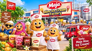 🔥 GHAREEB ALOO NE KAISE APNI ICE CREAM FACTORY BANA LI 😭🍦 | Aloo Cartoon Story