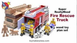 VISIT US at http://toymakingplans.com Build this wood toy Super ReallyWood Fire Rescue Truck. No fancy joints or cuts! Build with ...