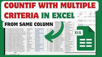 How To Countif With Multiple Criteria From Same Column