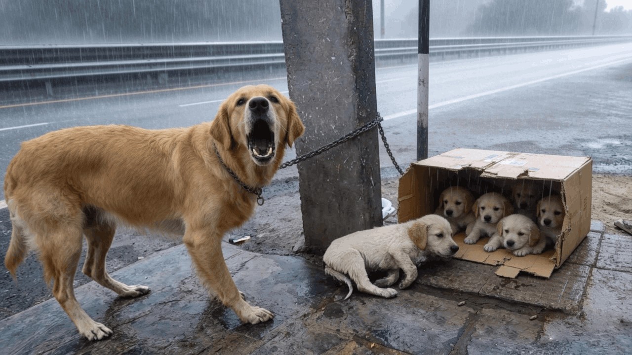 A Newborn Golden Retriever Puppy Was Abandoned by the Road—What the Dog Did Next Was Amazing