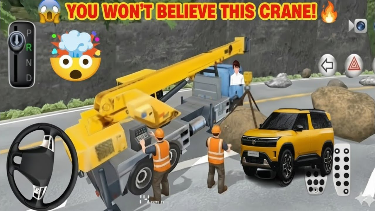 Crane Truck Clears Huge Stones From Road 🚛🪨 | Satisfying Construction Work