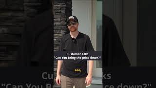 What to Say when customers ask for a lower price #construction