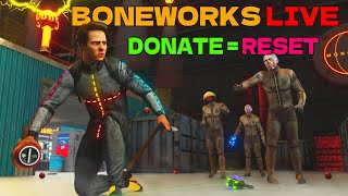 Beating BONEWORKS with CHAT LIVE (Donation = reset)