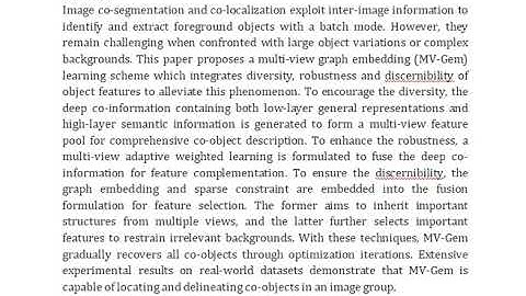Multi View Graph Embedding Learning for Image Co Segmentation and Co Localization