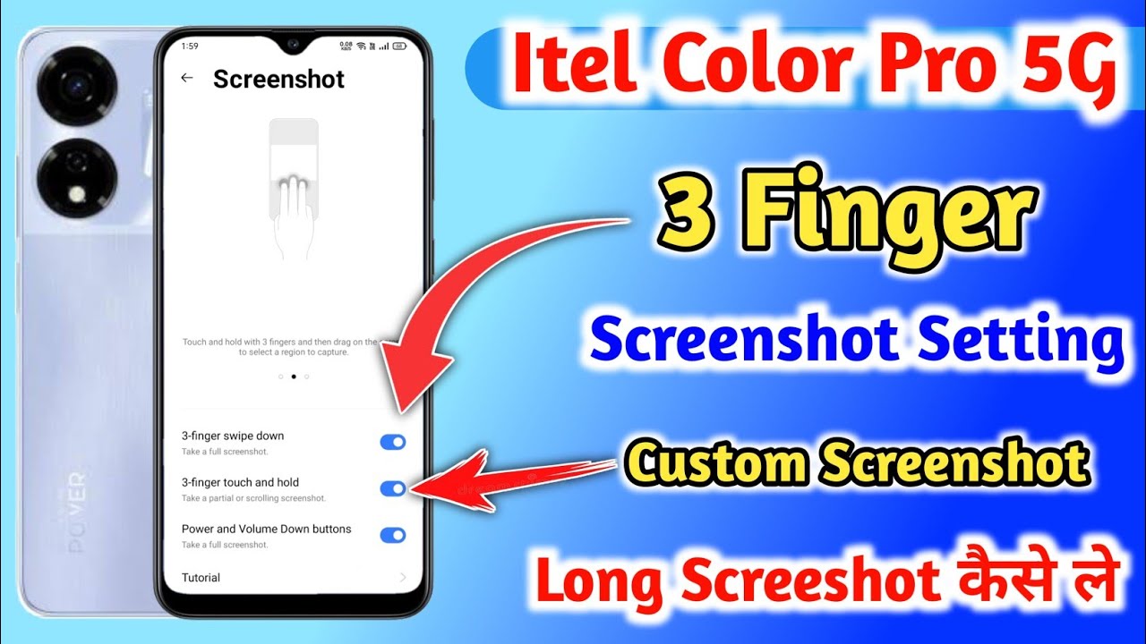 Screen Sort Setting How to take screenshot in Itel Color Pro || Itel Color me screenshot ...