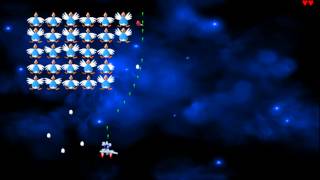 Chicken invaders in C# (CSharp Version) C# 2d game windows forms application screenshot 1