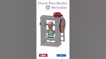 Electric Press Machine Mechanism #solidworks #cad #art #machine #animation #viral #trending #reels