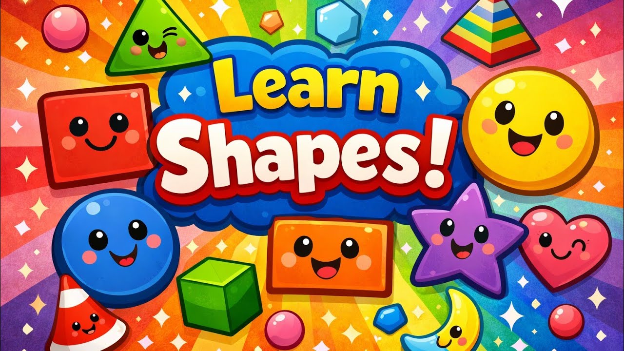 Learn Shapes for Kids | Circle, Square, Triangle & MoreShapes Name for Kids 👶 | Fun Learning Shapes