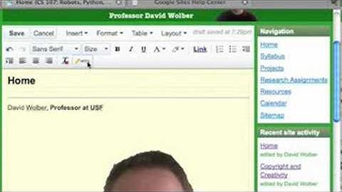 Google Sites Tutorial: Editing HTML