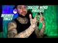 Fast  aggressive trigger word phrases with hand sounds  asmr