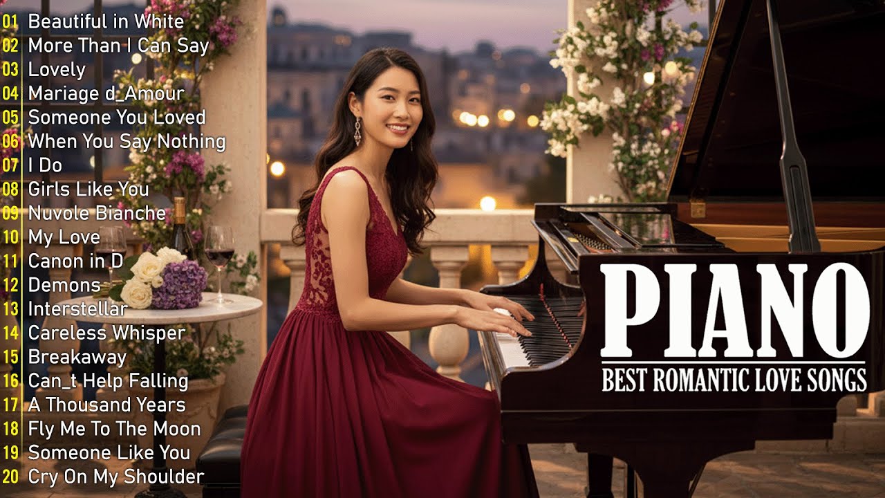 Top 200 Beautiful Romantic Piano Love Songs Ever -Great Relaxing Piano Instrumental Love Songs Music