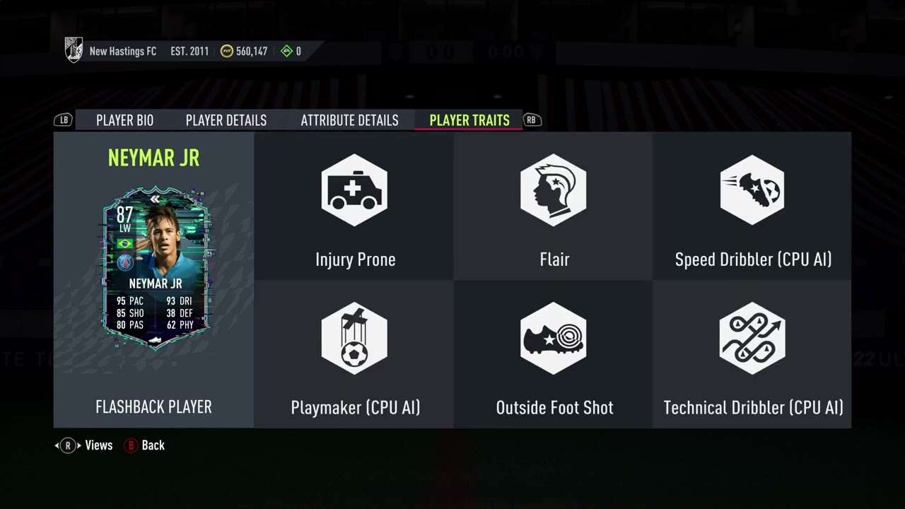 87 Neymar Jr Flashback SBC FIFA 22