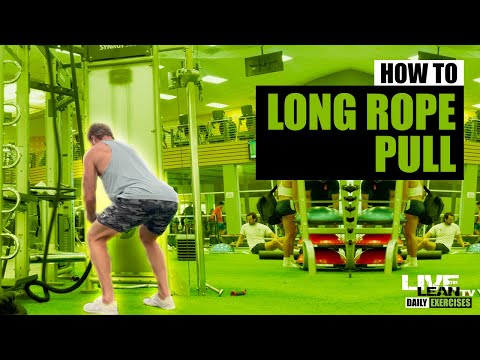 How To Do A STANDING DOUBLE ARM LONG ROPE PULL | Exercise Demonstration Video and Guide