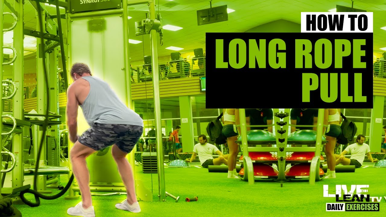 How To Do A STANDING DOUBLE ARM LONG ROPE PULL  Exercise Demonstration  Video and Guide 