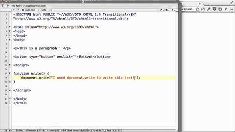 JavaScript - 24. document.write