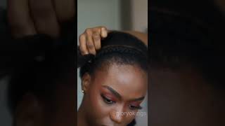 BLACK WOMEN 4C NATURAL HAIRSTYLE WITHOUT GEL #hairstyle  #naturalhair #simplehairstyle