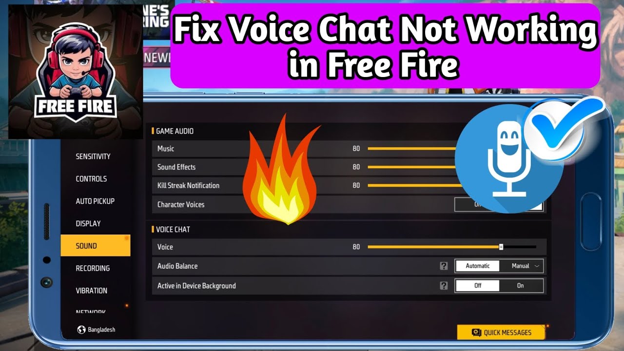 How to Fix Voice Chat Not Working in Free Fire || Audio Chat Not Working in FF