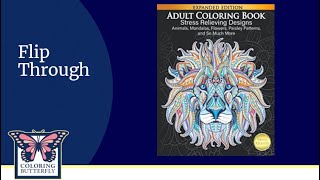 MantraCraft-Adult Coloring Book-Stress Relieving Animals, Mandalas, Flowers