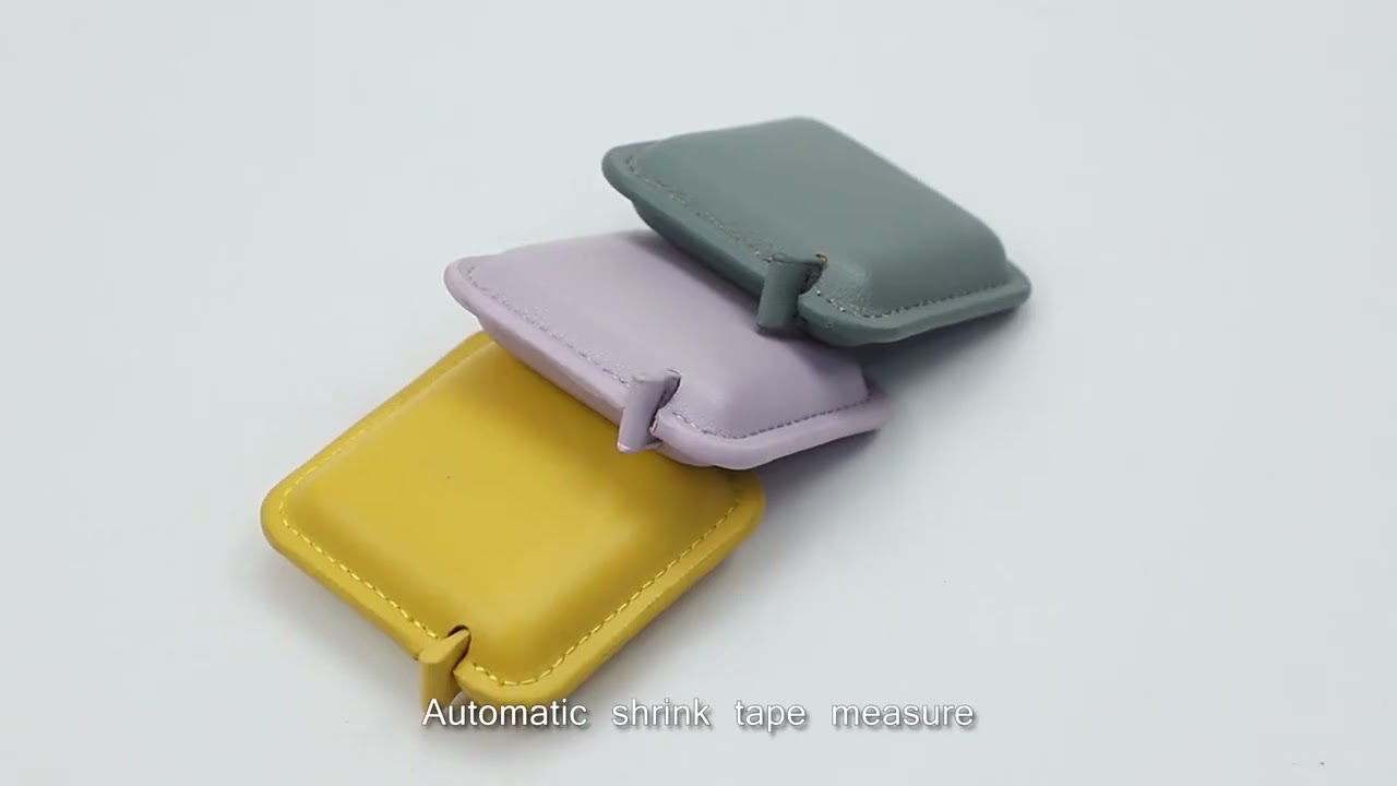 PU Leather Retractable Body Tape Measure Custom Logo Mini Automatic Shrink Measuring Tape