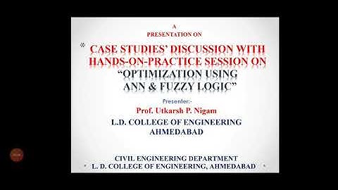 PDDC 5 Sem (Civil)- Hands on Session (Module 2&4): Soft Computing Techniques