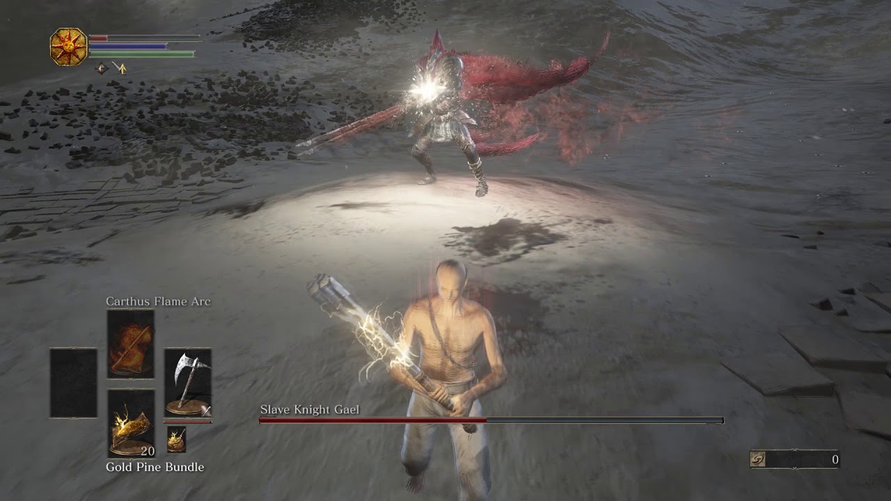 Slave Knight Gael SL1 no hit without rolling/blocking/parrying YouTube