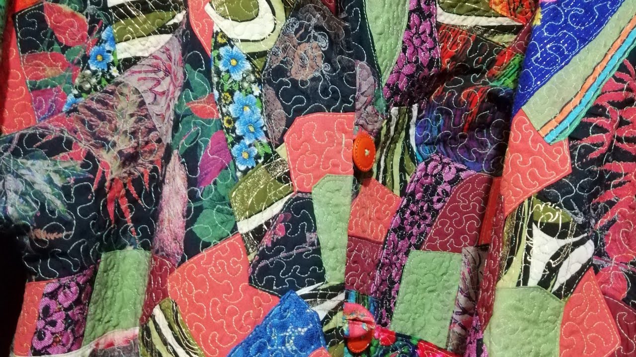 Летний лоскутный халат.