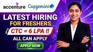Accenture & Capgemini 🤯🔥 Latest Hiring For Freshers All Can Apply #offcampusdrive #hiring #freshers