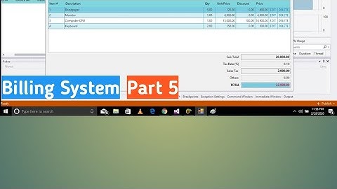 Billing System Part 5
