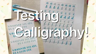 Trying CALLIGRAPHY Practice Sheets | Mildliners or Normal brush pens?