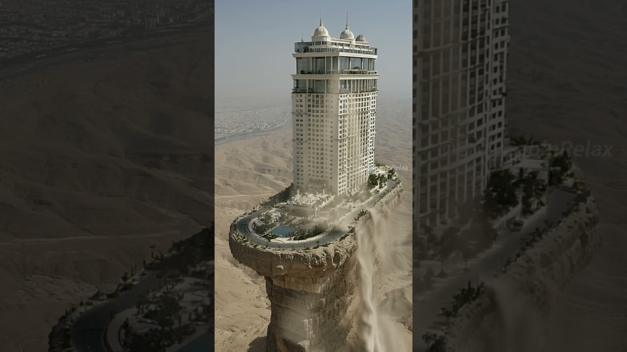 Unbelievable Desert Mansion & Futuristic Tower on a Mountain! 🏜️✨
