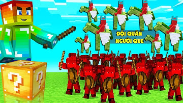 MINI GAME : STICK MAN LUCKY BLOCK BEDWARS ** NOOB SỞ HỮU VÀ NÂNG CẤP ĐỘI QUÂN NGƯỜI QUE VIP NHẤT ??