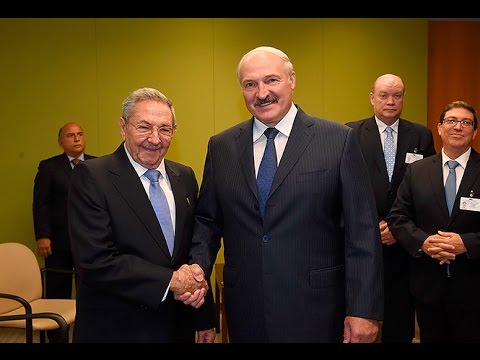 Встреча Александра Лукашенко с Раулем Кастро в Нью-Йорке 27.09.2015