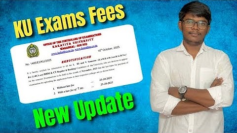 KU Exam Fees 1st 3rd 5th Sem Date Extended Fees Update   || Clear Information in Telugu 