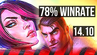 FIORA vs JAYCE (TOP) | 78% winrate, 7 solo kills, 8/2/7 | KR Diamond | 14.10