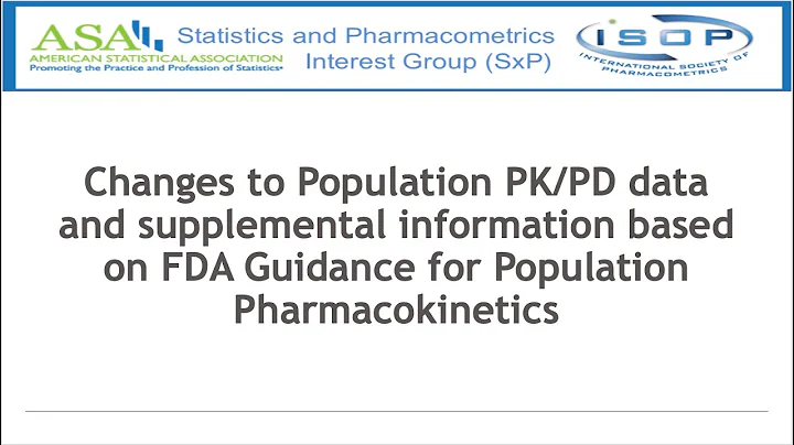 Changes to Population PK/PD data and supplemental information based on FDA Guidance for PopPK