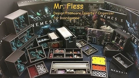 Nemesis® Coregame: Compatible Custom Foamcore Insert / Organizer (Blueprint & Dividers)