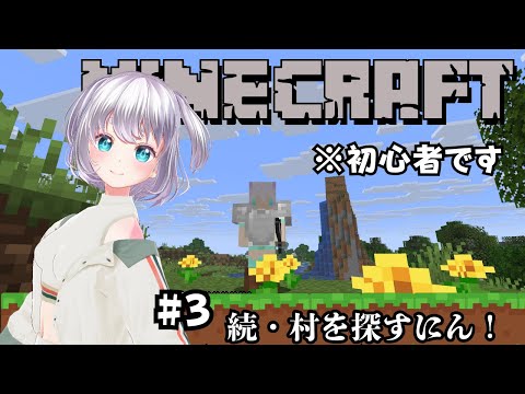 【 Minecraft 】続！初心者、はじめて村を探しにいくにん！
