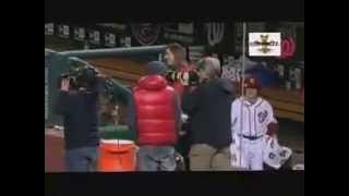 Julie Alexandria gets Gatorade shower